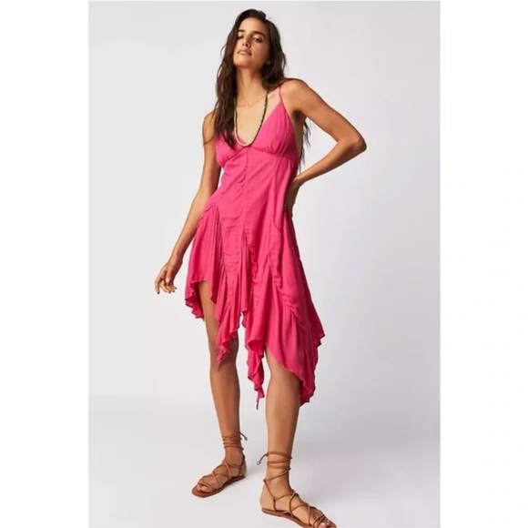 New Free People Slip My Mind Printed Trapeze Dress Size Small - Picture 4 of 10